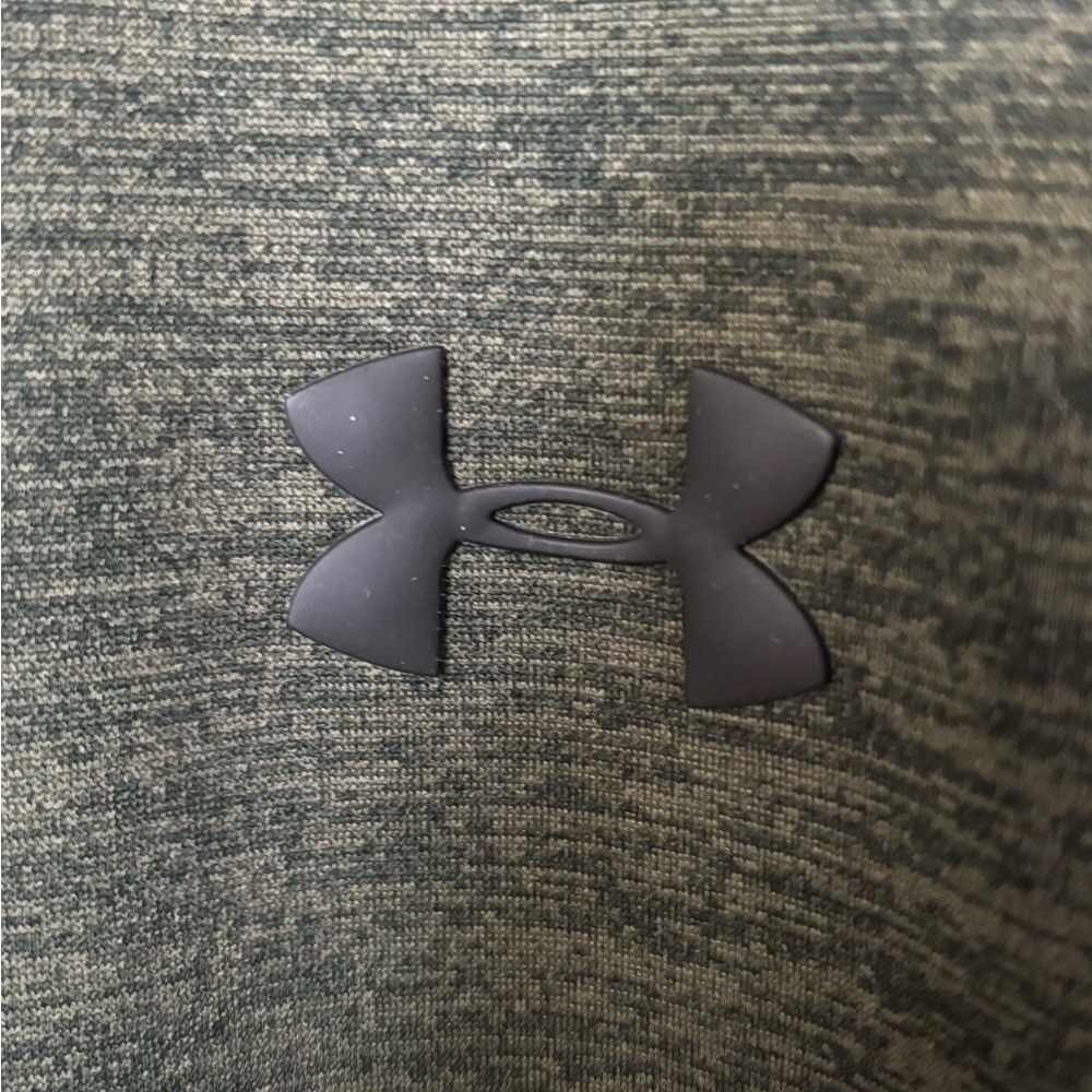 Under Armour Men’s Heathered Forest Green Cold Gear 1/4 Zip Fleece Pullover - L - Picture 2 of 9